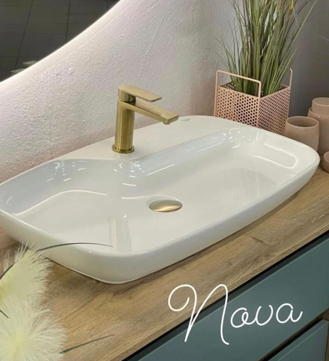 Turkuaz Nova 70 x 43 cm Tezgah Üstü Lavabo