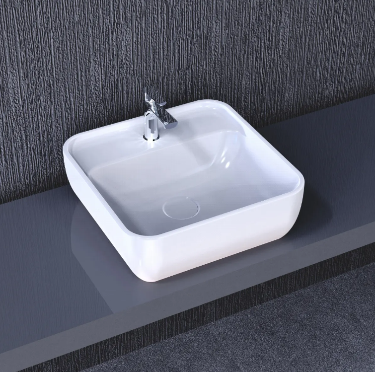 TURAVİT PRT 0711 Porto Çanak Lavabo Batarya Delikli 40X40 Cm