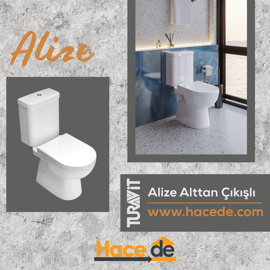 Turavit Alize Kanallı Alttan Çıkışlı Klozet Takım