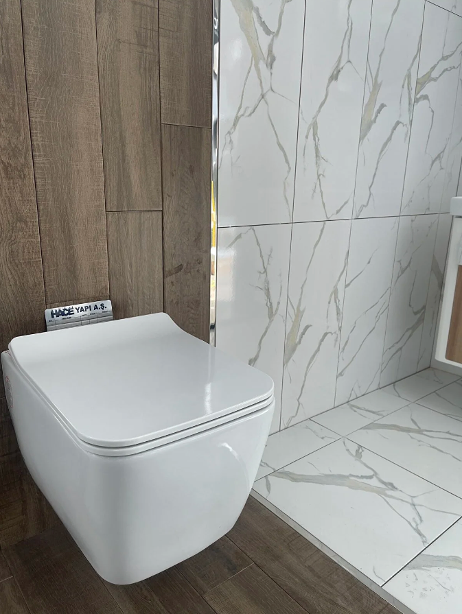 Turkuaz Hera Kanalsız Asma Klozet ve Yavaş Kapanan Kapak