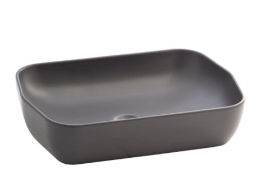 Seramiksan Lucida Antrasit 55 x 38 Batarya Deliksiz Tezgah Üstü Lavabo