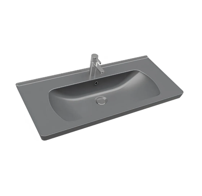 Seramiksan Saturn 100x45 Cm Mat Antrasit Etajer Uyumlu Lavabo A142031K