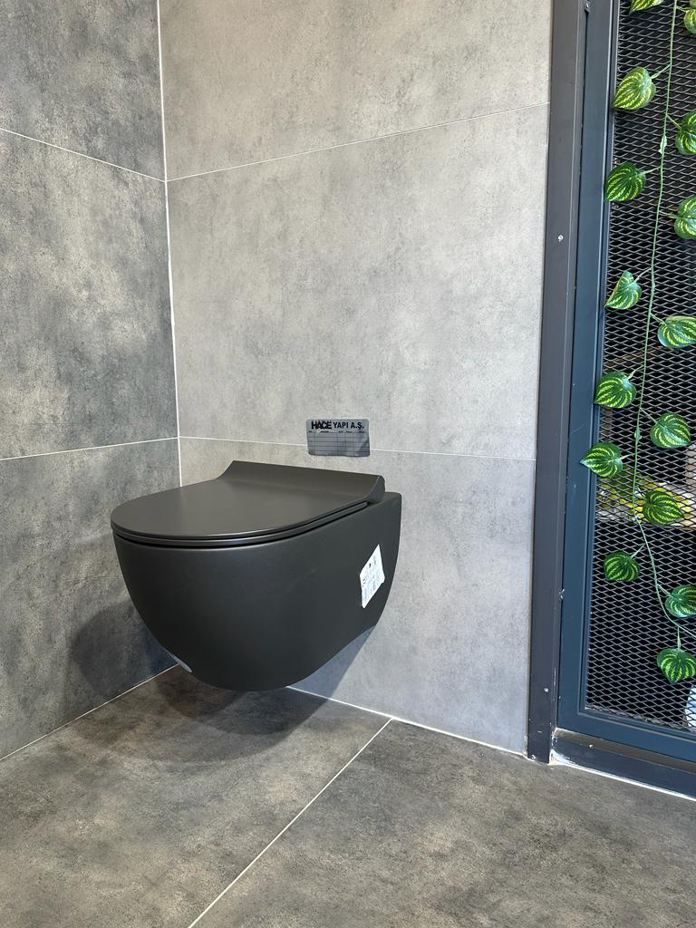 Seramiksan Hill Rimout Mat Siyah Asma Klozet ( Gizli Montaj)