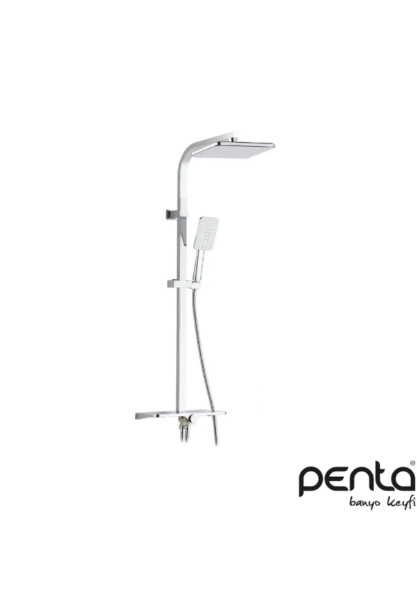 Penta Duş Sistemi Kare Krom 6968