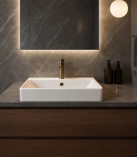 Turavit Vega Dikdörtgen Beyaz Delikli Lavabo 50x42 Cm VG0050