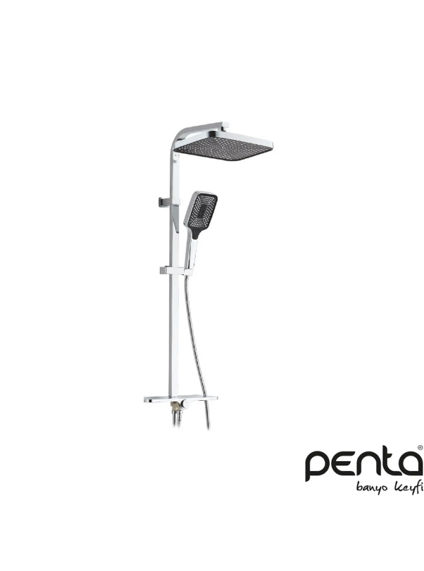 Penta Duş Sistemi Krom Kare Boru 7891