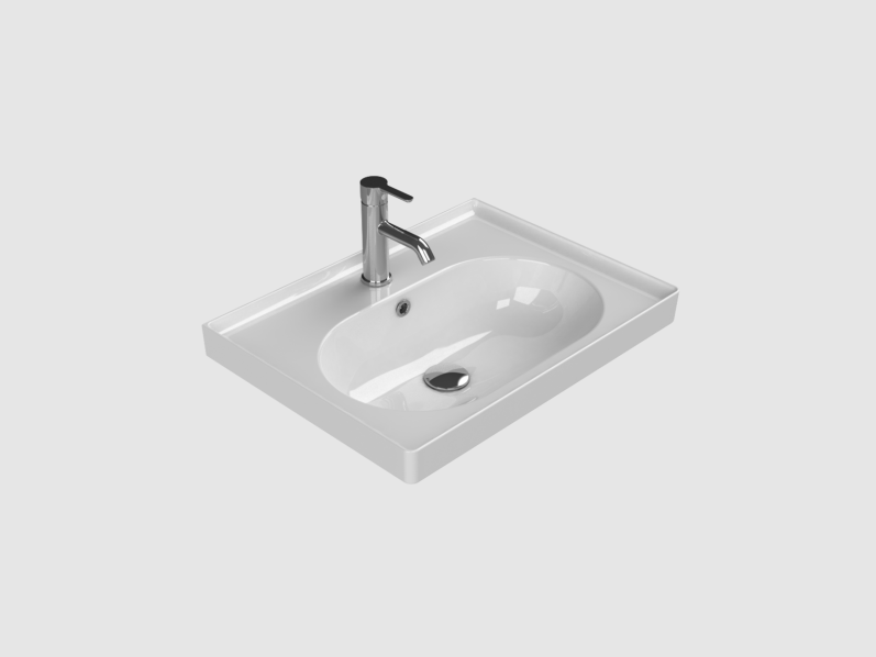 Turkuaz Arya 60 X 45 Cm Etajer Uyumlu Lavabo