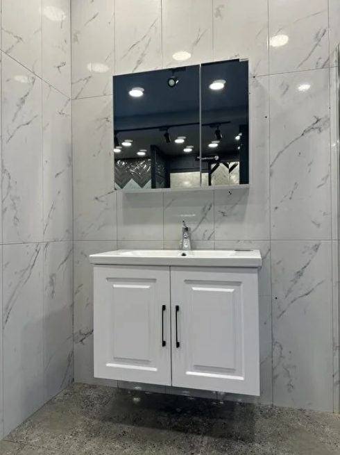 Denko Royal Beyaz 80 cm Banyo Dolabı Takımı