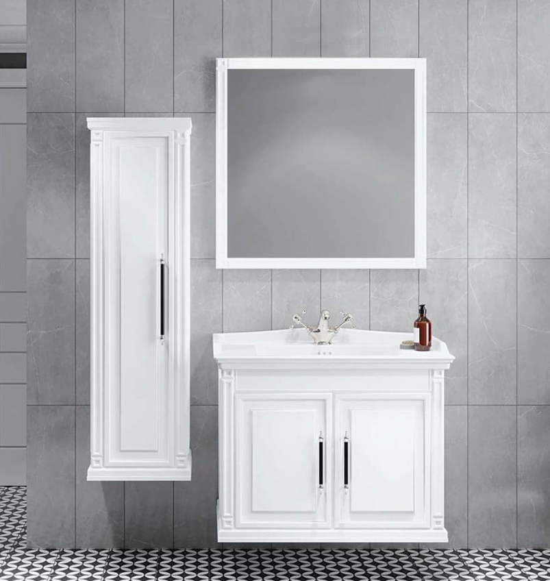 Denko Albatros 80 cm Antrasit Gri Banyo Dolabı Takım