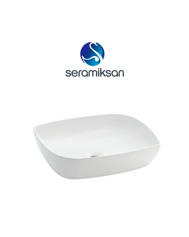 Seramiksan Dies Oval Beyaz Deliksiz Lavabo 50x38 Cm