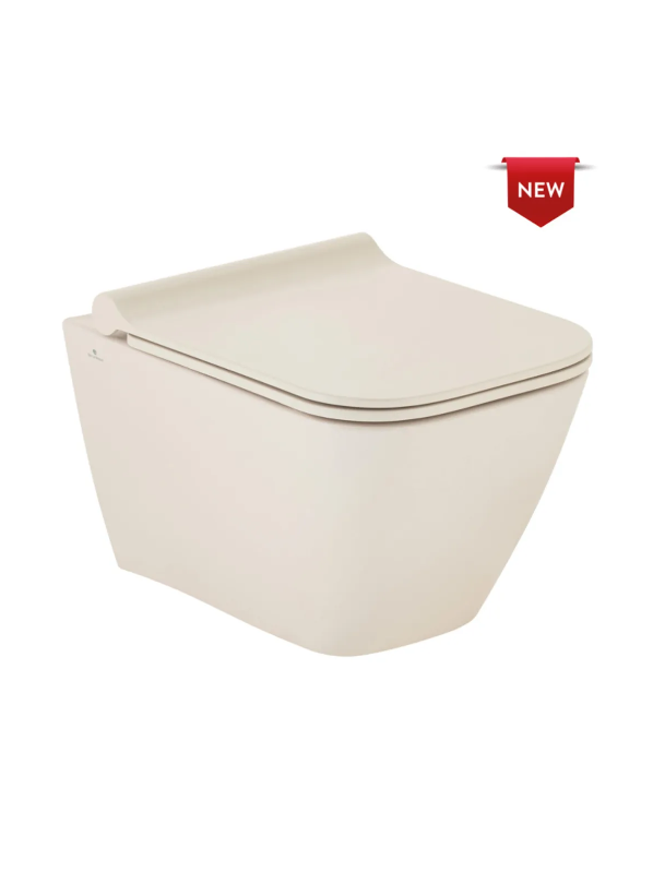 Seramiksan Saturn Kanalsız Asma Klozet, Seramiksan Duroplast Yavaş Kapak (Cappuccıno)