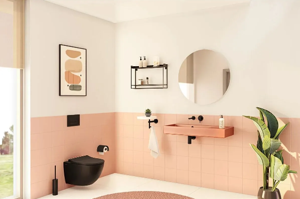 VitrA S60 Smoot Flush Mat Siyah Asma Klozet 7510B083-0090, Vitra Integra Slim Mat Siyah Kapak 131-483-009