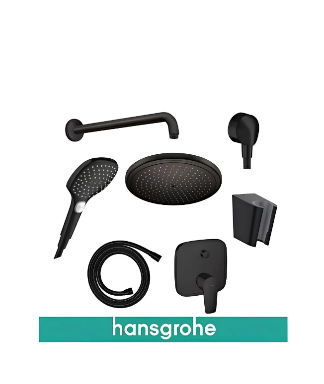 Hansgrohe 26221670 Talis E Siyah Ankastre Duş Seti
