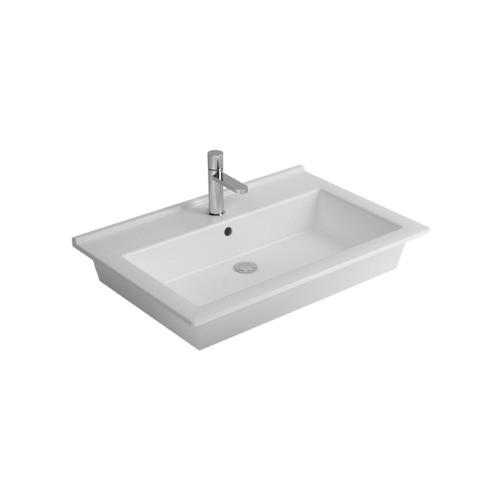 Newarc 501055 Silver Slim 55x45 cm Etejer Uyumlu Lavabo