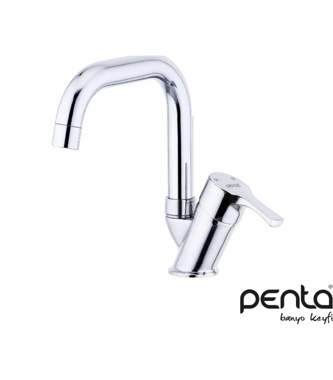 Penta Lıly Yüksek Lavabo Bataryası L borulu Krom P6808